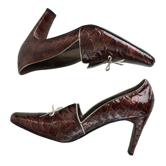 Women's Brown Leather Bellini Heels / 3in Heels - Size 7M - Picture 7 of 9